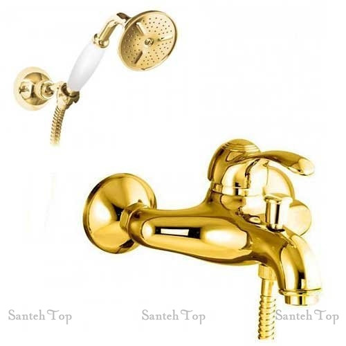 FIORE - JAFAR - GOLD 5104 Ванна с душ.гарн , лейка с керамической ручкой. Фото 1