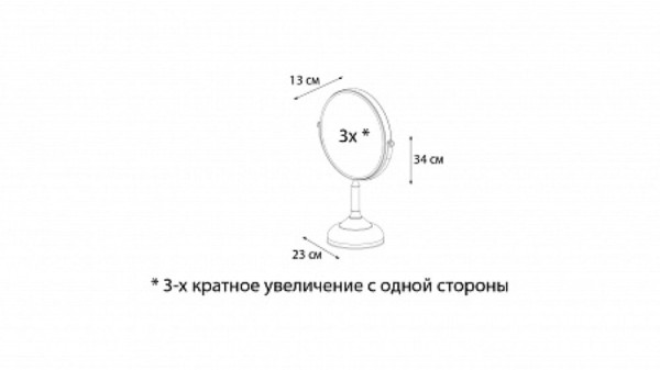 Fixsen ANTIK FX-61121A Зеркало косметическое настольное. Фото 3