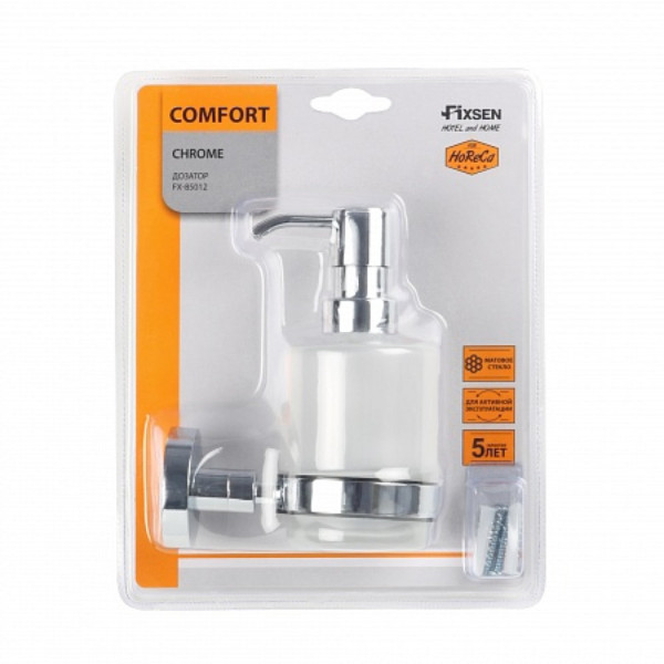 Fixsen COMFORT CHROME FX-85012 Дозатор жидкого мыла, хром. Фото 4