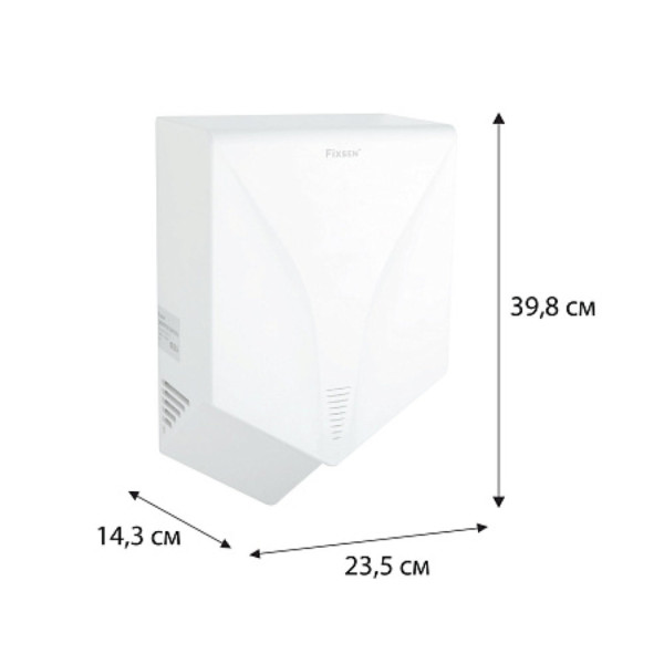 Fixsen Fixsen HOTEL FX-31026B cушилка для рук, 1000W, LED индикатор, белый. Фото 2