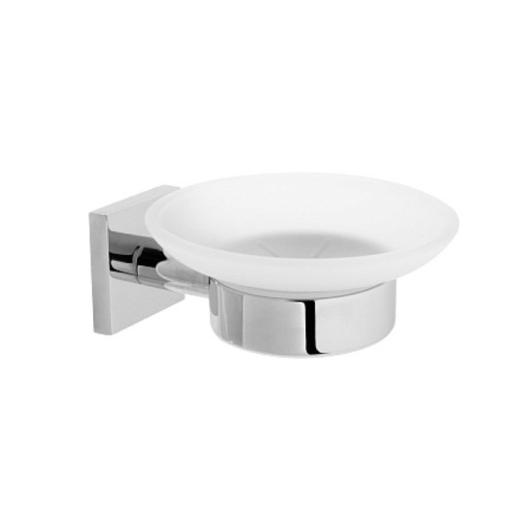 Fixsen LUX CHROME FX-15008 Мыльница стеклянная, хром. Фото 1