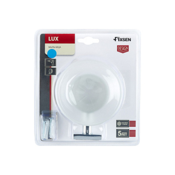 Fixsen LUX CHROME FX-15008 Мыльница стеклянная, хром. Фото 3