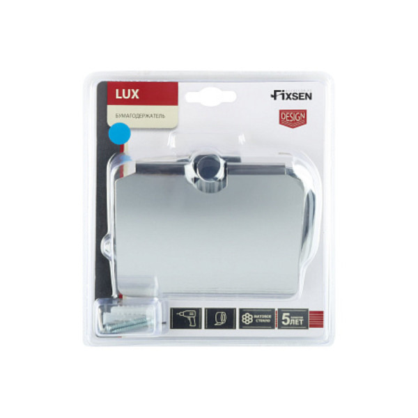 Fixsen LUX CHROME FX-15010 Бумагодержатель с крышкой, хром. Фото 3