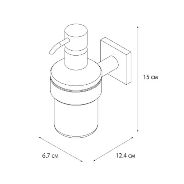 Fixsen LUX CHROME FX-15012 Дозатор жидкого мыла, хром. Фото 2