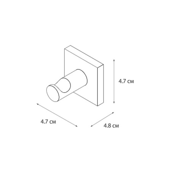 Fixsen LUX SATIN FX-16005A Крючок двойной, сатин. Фото 2