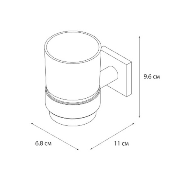 Fixsen LUX SATIN FX-16006 Подстаканник одинарный, сатин. Фото 2