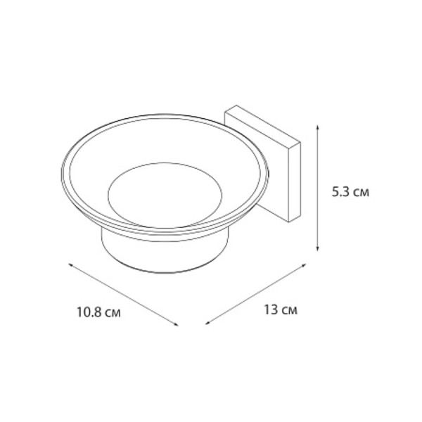 Fixsen LUX SATIN FX-16008 Мыльница стеклянная, сатин. Фото 2