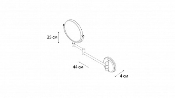 Fixsen НOTEL FX-31021B Зеркало косметическое D15, черный. Фото 3