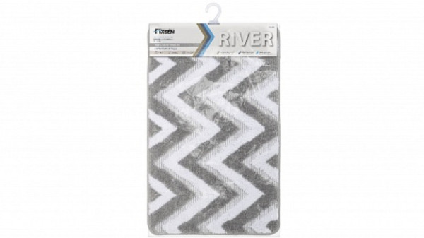 Fixsen RIVER FX-5004K Коврик для ванной 1-ый серый. Фото 4