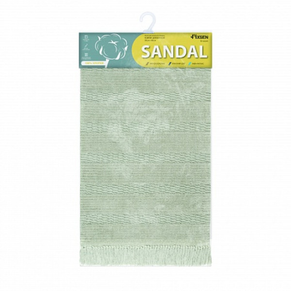 Fixsen SANDAL FX-8020N Коврик для ванной 50х80см, светло-серый. Фото 4