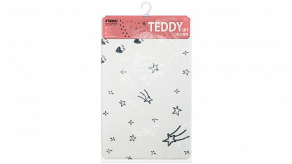 Fixsen TEDDY FX-6001S Коврик для ванной 1-ый белый (50х80см) TEDDY SKY. Фото 4