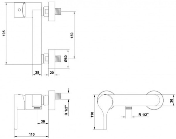 G3896500 Silk смеситель для душа с душевым набором. Фото 4
