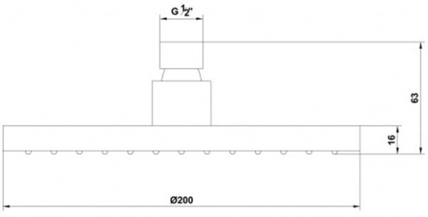 G3913200 верхний душ 200 мм. Фото 2
