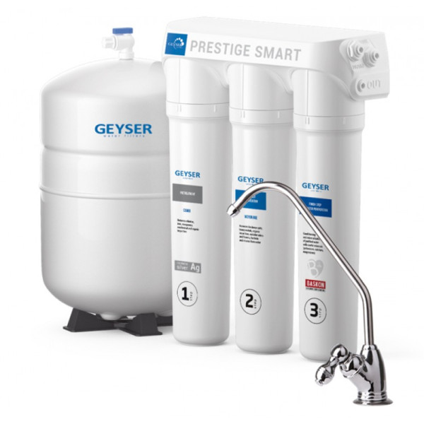 Гейзер Престиж Смарт (20040) (кран №3, бак-12л, JG, QUICKLOCK) обратный осмос. Фото 1