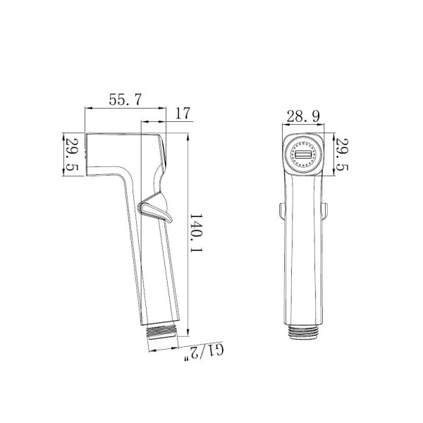 Гигиеническая лейка Rose RH81H, черный. Фото 2
