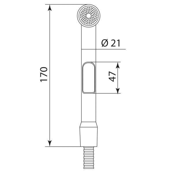Гигиеническая лейка Славен СЛ-ЗП-224, хром. Фото 2