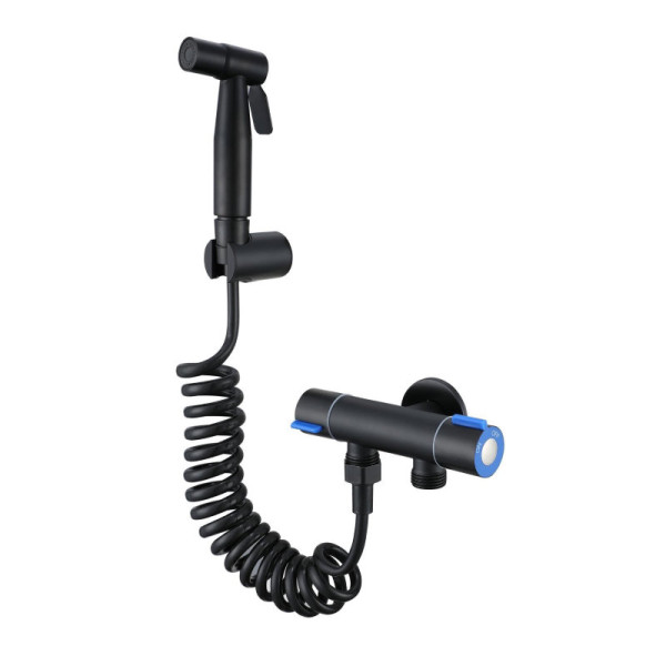 Гигиенический душ без смесителя Fmark FS-FXQ01H, черный. Фото 1