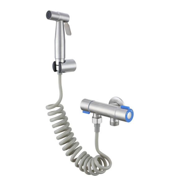 Гигиенический душ без смесителя Fmark FS-FXQ01L, сатин. Фото 1