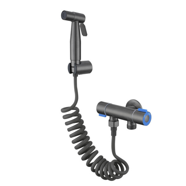 Гигиенический душ без смесителя Fmark FS-FXQ01Q, графит. Фото 1