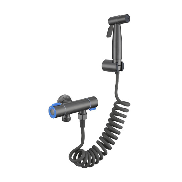 Гигиенический душ без смесителя Fmark FS-FXQ03Q, графит. Фото 1