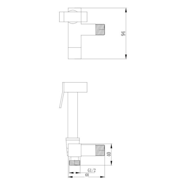 Гигиенический душ без смесителя Haiba HB5502, хром. Фото 2