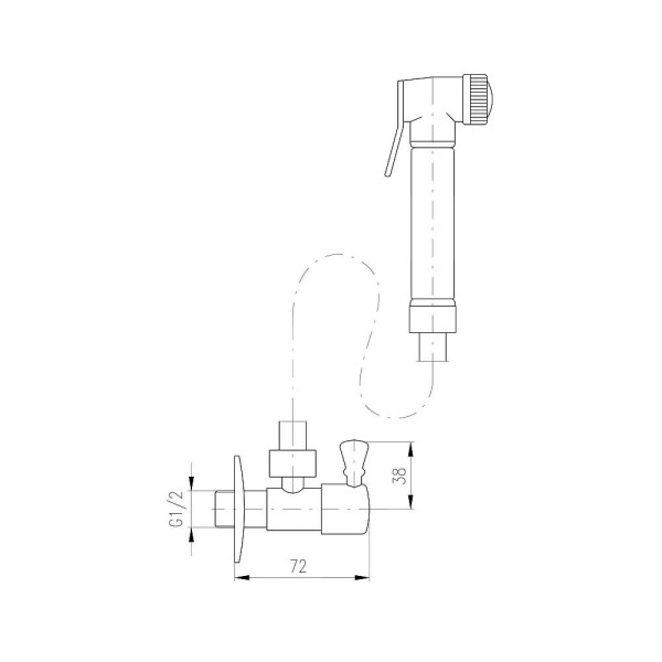 Гигиенический душ без смесителя Rav Slezak MORAVA MK548, хром. Фото 2