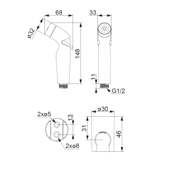 Гигиенический душ с держателем. Фото 3