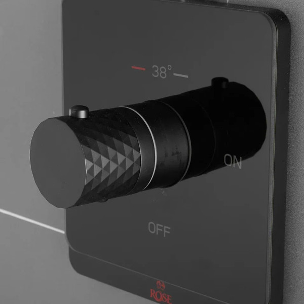 Гигиенический душ с термостатом Rose R105H, черный. Фото 8