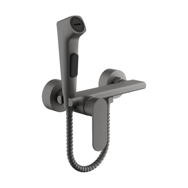 Гигиенический душ со смесителем BELZ B55645-3, оружейная сталь. Фото 1