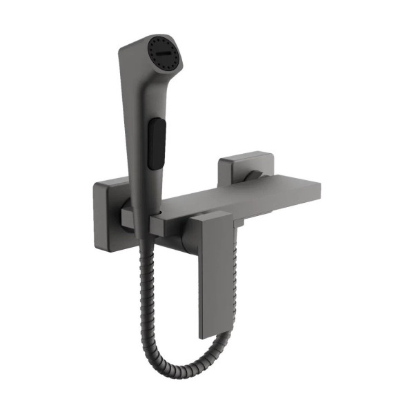 Гигиенический душ со смесителем BELZ B55653-3, оружейная сталь. Фото 1