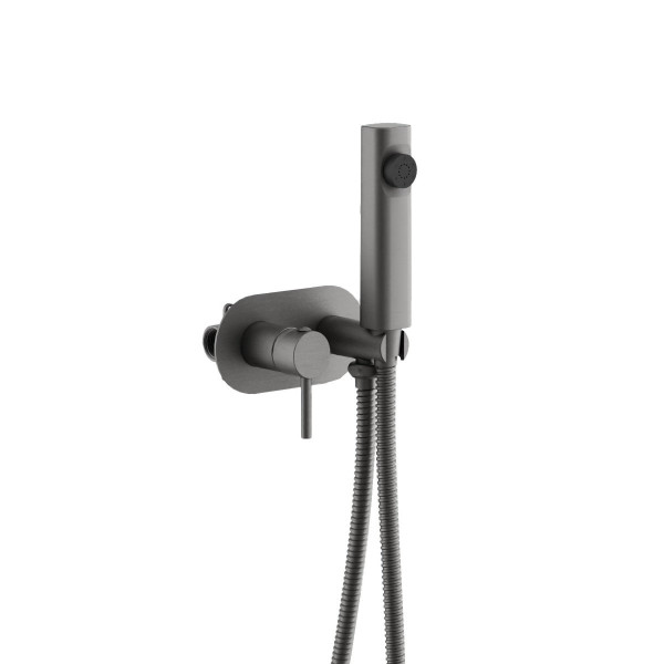 Гигиенический душ со смесителем BELZ B55807-3, оружейная сталь. Фото 1