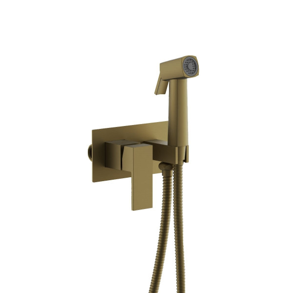 Гигиенический душ со смесителем BELZ B55808-5, брашированное золото. Фото 1