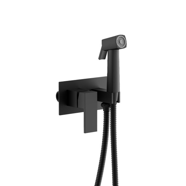 Гигиенический душ со смесителем BELZ B55808-7, черный. Фото 1