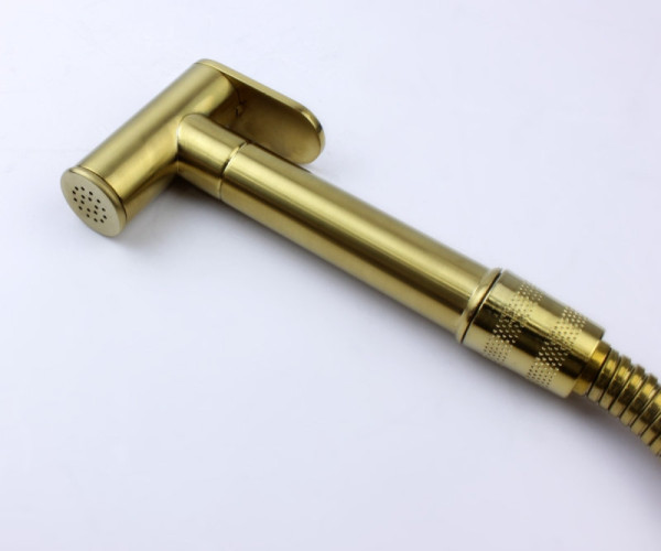 Гигиенический душ со смесителем Bronze de Luxe Element EL28GB, матовое золото/черный. Фото 3