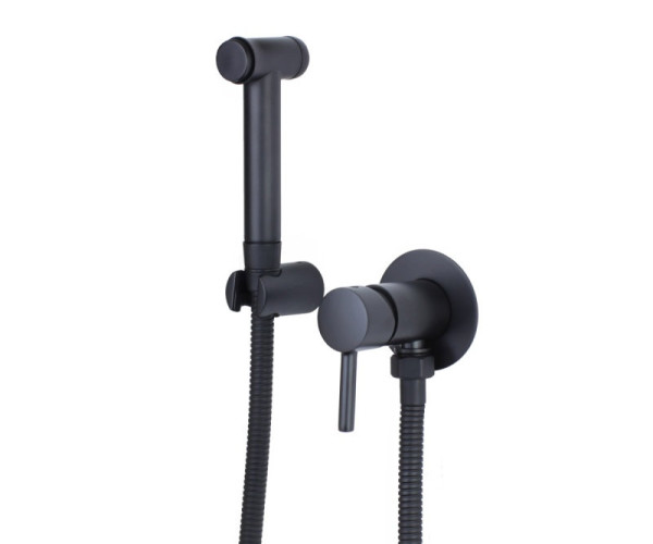 Гигиенический душ со смесителем Bronze de Luxe SCANDI 14512B, черный. Фото 1