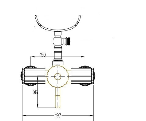 Гигиенический душ со смесителем Bronze de Luxe WINDSOR 10135, бронза. Фото 2