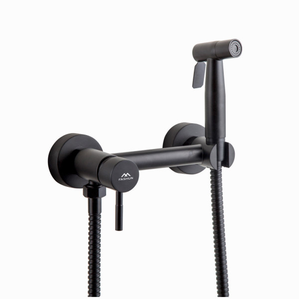 Гигиенический душ со смесителем FASHUN A57503-7, черный. Фото 1