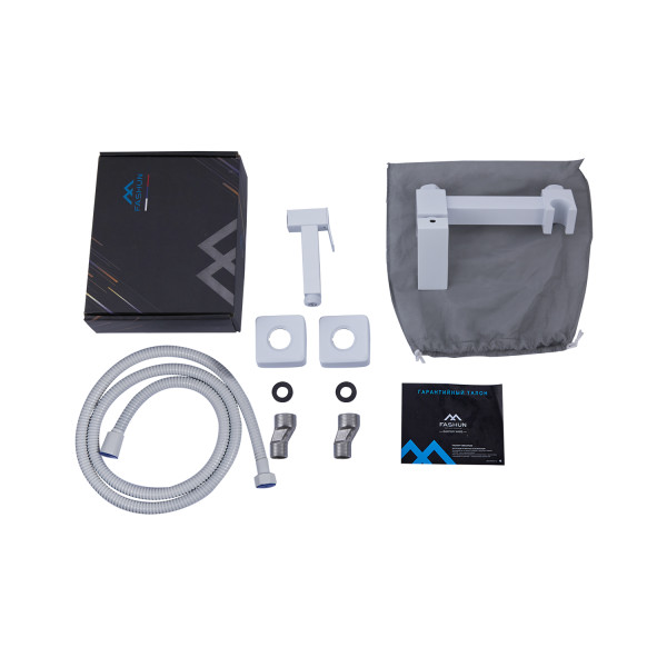 Гигиенический душ со смесителем FASHUN A57504-8, белый. Фото 3