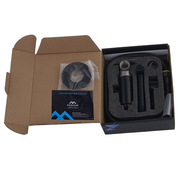 Гигиенический душ со смесителем FASHUN A57803-7, чёрный. Фото 4