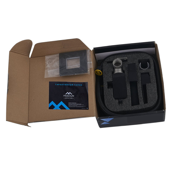 Гигиенический душ со смесителем FASHUN A57804-7, чёрный. Фото 4