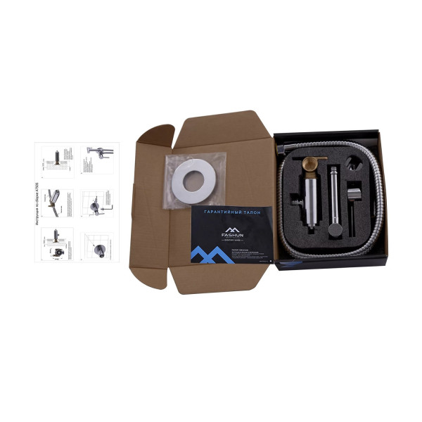 Гигиенический душ со смесителем FASHUN A7505, хром. Фото 4