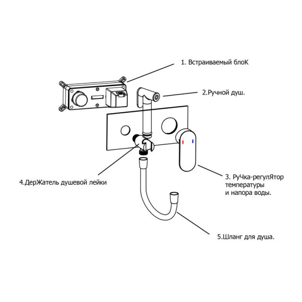 Гигиенический душ со смесителем FASHUN A7585-35, золото. Фото 3
