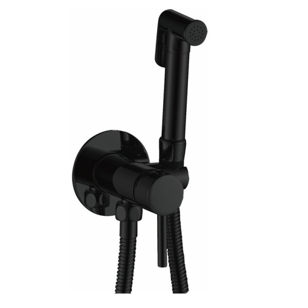 Гигиенический душ со смесителем Haiba HB5511-7, черный. Фото 1