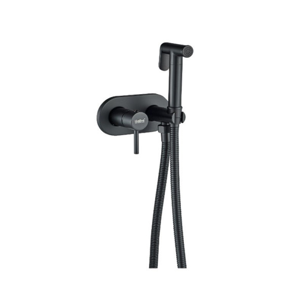 Гигиенический душ со смесителем Haiba HB5515-7, черный. Фото 1