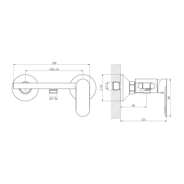 Гигиенический душ со смесителем Haiba HB5516-5, матовое золото. Фото 2