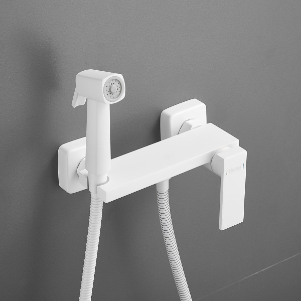 Гигиенический душ со смесителем Haiba HB5517-8, белый. Фото 3