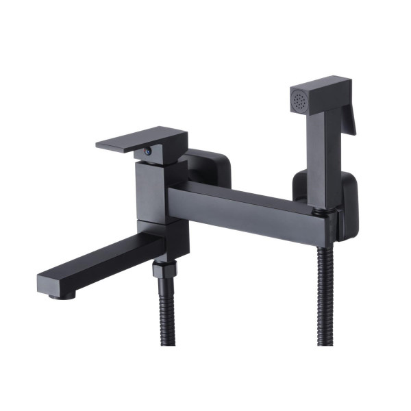 Гигиенический душ со смесителем и изливом D-Lin D181201-A, черный. Фото 1