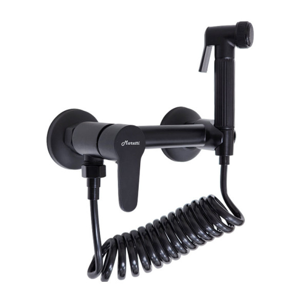 Гигиенический душ со смесителем Maretti Project Black PB30RN69, черный. Фото 1