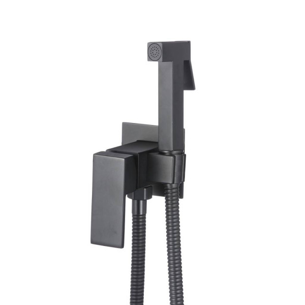 Гигиенический душ со смесителем Maretti Umbria Black UMB30RV67, черный. Фото 1