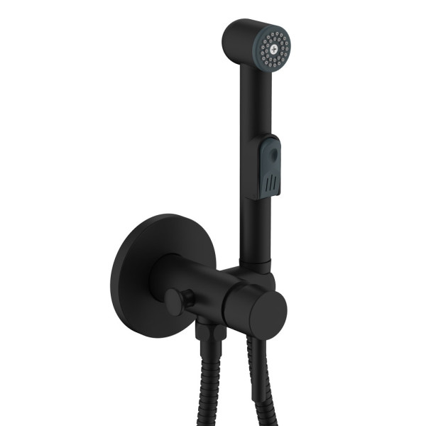 Гигиенический душ со смесителем Olive s BALEAR 13141BLB, черный. Фото 1